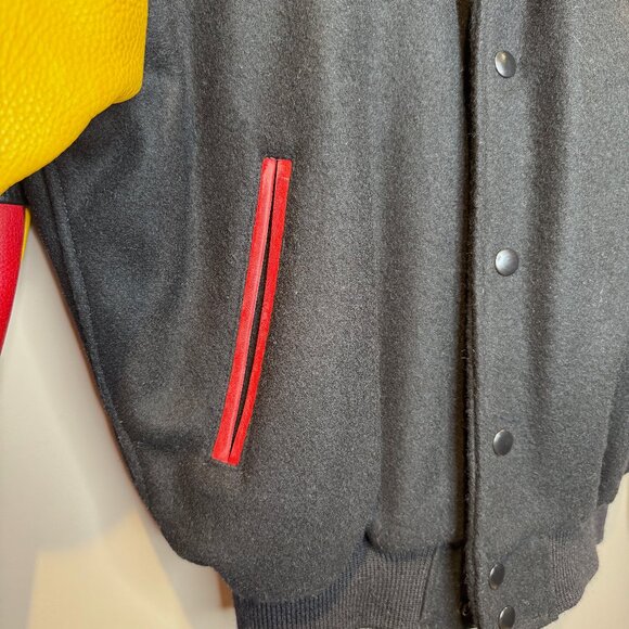 Vintage "CAT Racing" Jacket | Caterpillar | Authentic Leather & Wool | Medium - Picture 7 of 9